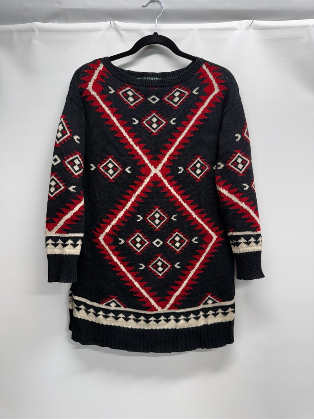 Vintage Lauren Ralph Lauren Knit Sweater Women Sz PS Navajo Southwestern Aztec